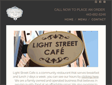 Tablet Screenshot of lightstreetcafe.com